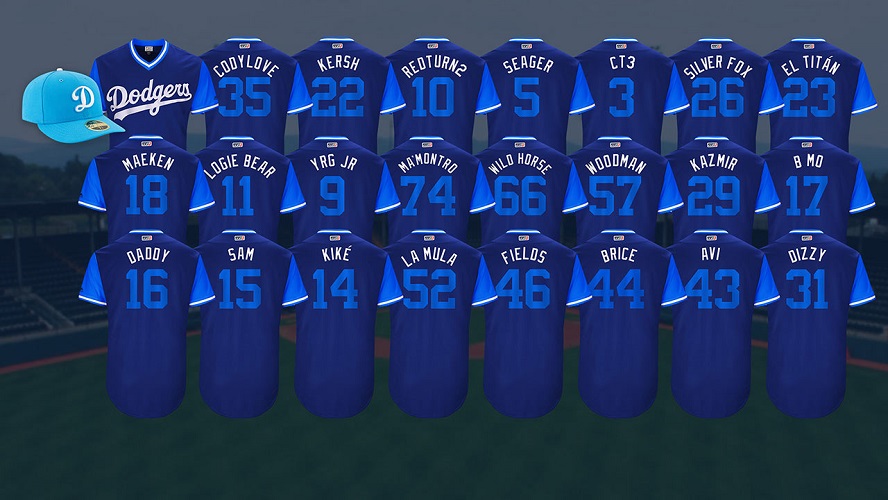 dodgers players weekend jersey