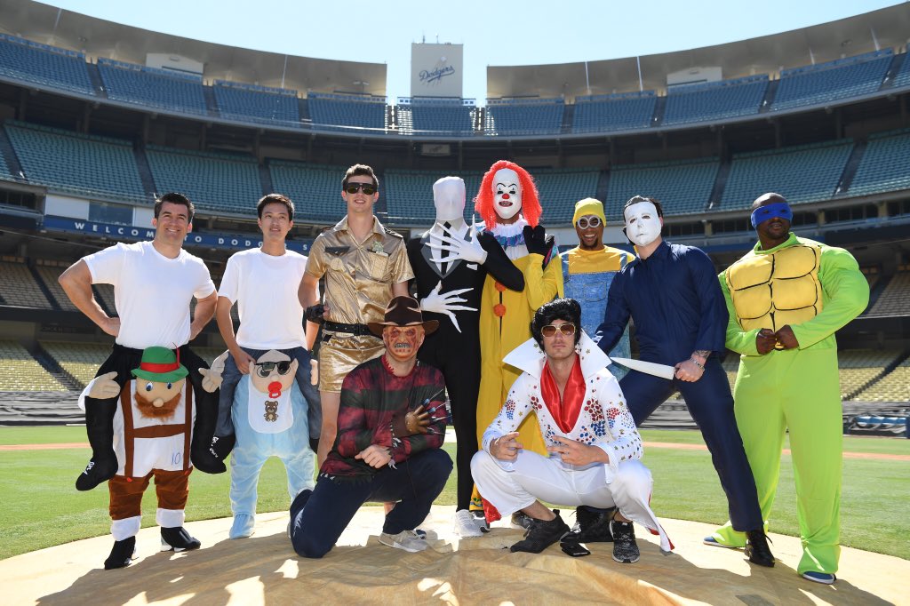 Dodgers did their annual rookie dress-up day, featuring Lt. Dangle